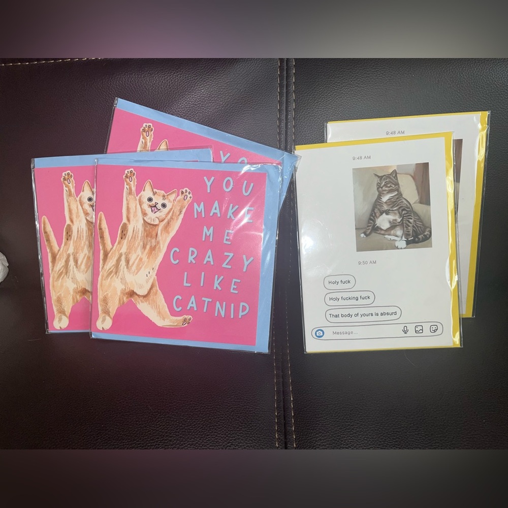 Urban Outfitters Cat Person Birthday Cards Bundle 5 pack NWT